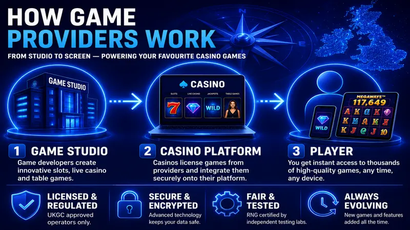 How Casino Game Providers Work UK