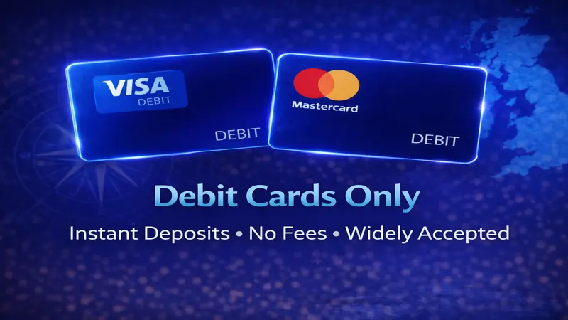 Visa and Mastercard Debit Cards at UK Online Casinos