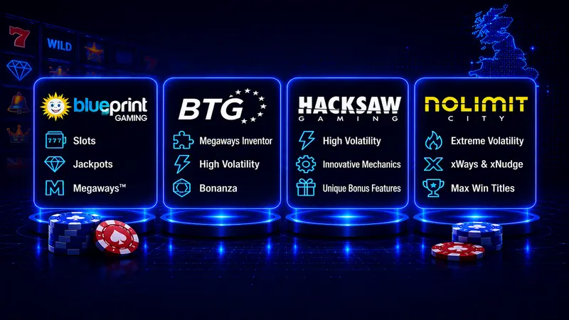 Tier 2 Casino Game Providers UK Blueprint BTG Hacksaw Nolimit