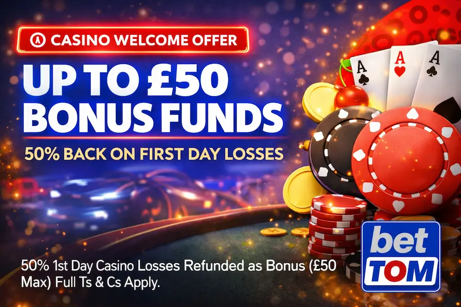 Bettom Casino £50 cashback welcome offer