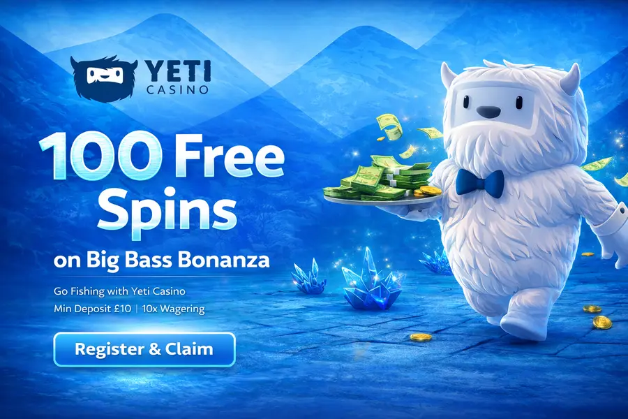 Yeti Casino 100 Free Spins on Big Bass Bonanza